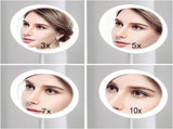 New Clip-on Magnifying Mirror with LED Light, Rechargeable Light Up Makeup Mirror with 5X/10X V1188-WSZ-A-2139
