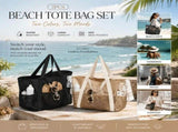 Brown & Solid Black Large Waterproof Swim Storage Tote 2Pcs V1221-XM-LB637-GM48