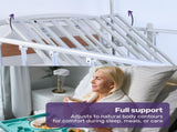EQUIPMED Electric 8 Function Medical Bed , w/ Mattress & Over Bed Table, Adjustable Back and Leg V219-BNSADBEQE07A