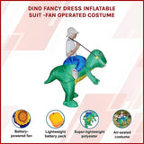 DINO Fancy Dress Inflatable Suit -Fan Operated Costume V63-691604