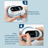 Manual Embossing Label Maker with 6 Rolls of 3D Tape Vintage Labeling Machine Portable Handheld V1370-AZ4-15653