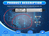 Micro-Linear Actuator, 2 Inch Stroke, 90N/20.3Lb, Speed 9.5mm/S Electric Waterproof Actuator Motor V1192-AZ-W-18636