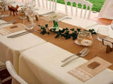 200 Pack Burlap Lace Disposable Paper Placemats, Rustic Jute Look Table Mats 13 x 16 In V1188-MS-721-083