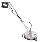 Jet-USA 21" Stainless Steel Pressure Washer Surface Cleaner with Yoke Handlebar, 3/8" Fitting, For V219-PRWCLNJT21SA