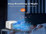 Quiet Portable Water-Cooled Fan, Aromatherapy 3 Speed Top Water Filling, Desktop Air Cooler for Home V1369-AZ3-W-10440
