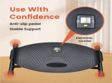 Simulate Ski Training Board Non-Slip Slide Stepper Training Machine with 2 Resistance Bands and V985-SLIDESTEPPER