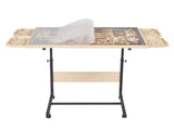 1500 Piece Puzzle Table with Legs, 4 Drawers and Cover, 86x63cm Portable Wooden Board with Wheels, V952-PTZ1500JXWGJ4VSU5001V0