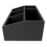 Tea Bag Organizer Multifunctional Wooden Divided Tea Bag Holder for Coffee Capsules Paper Cups Black V1294-YM0901-3117250004911