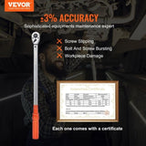 VEVOR Torque Wrench Adjustable Torque Wrench 1/2" Drive 20-250ft.lb/34-340n.m V952-DJSNLBSKDSSZNYVHFV0