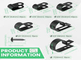 50pcs Cable Clips Assortment Kit, Nylon Build, Wide Application Range, Resistance to Heat, Oil, V1366-AZ2-W-15551
