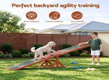 i.Pet Dog Agility Equipment Pet Seesaw Obedience Training Puppy Obstacle Outdoor Play 180cm PET-AGILITY-180-BR