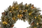 Christmas Wreath with Lights - 61cm Cashmere 112_HZC61