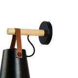 Wall Light Wood Modern Simple Style Night Lamp Home Decoration for Corridor Bedside Black V1294-YM0716-3119220074111