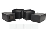 4PCS Sofa Risers Square 4in Porose Bed Lifts Furniture Risers for Fixing Small Pointy Feet Black V1294-YM0716-3117220169111