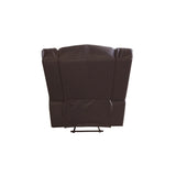 Single Seater Recliner Sofa Chair In Faux Leather Lounge Couch Armchair in Brown V43-REC-FAN1RBR