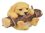 Resin Swinging Puppy Dog Statue Simulation Animal Model Figurine Sculpture Crafts Outdoor Garden V1294-YM0523-3111210397111