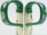 2X High-Fired Ceramic Porcelain Mug Set with Lid 400ml Vintage Floral Tea Spoon GREEN V274-HA-LA-P0024826-MUT