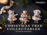 Christabelle 3 Victorian Animal Christmas Ornaments Assorted Novelty 10cm Xmas Tree Decorations 112_SHD2005