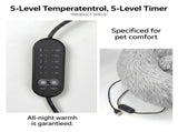 Heated Pet Bed for Cats and Small Dogs, USB-Powered Warmth with 5 Temperature Settings and Timer, V1341-ZY-4XJXTR7W-50CM
