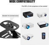 Foldable Projector Stand - 3-in-1 Desktop or Ceiling Mount for Mini Projectors V1263-JX-4571