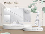 Lighted Makeup Touch Control, Trifold Makeup Dual Power Supply, Portable LED Makeup V1192-AZ-W-15081