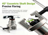 45&deg Eccentric Manual Copper Tube Expander Tool with Metric and Imperial Steel Clamp Plate for HVAC V1341-ZY-JWDGV5EB-SILVER-S