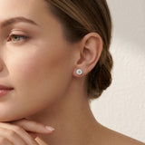 Elegant Four-Prong Moissanite Stud Earrings with Screw Backs Brilliant Round Cut, Icy White V1341-ZY-ZAYHM5G7-MOISSANITEROUND9MM-PREMIUMS925