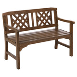 Gardeon Outdoor Garden Bench Wooden Chair 2 Seat Patio Furniture Lounge Natural ODF-BENCH-2SEAT-NTL