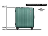 Wanderlite 28'' Luggage Travel Suitcase Set TSA Carry On Hard Case Green LUG-ABS-VG-28-GN
