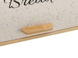 Bread Box Wooden Iron Roll Top Flat Sided Bread Storage Container with 3pcs Storage Jars for Kitchen V1294-YM0901-3117240104912