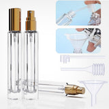 15-Piece/3-Set Gold Premium Glass Travel Perfume Atomizer Set - 10ml Portable Refillable Sprayers V888-ELOSUNG45751