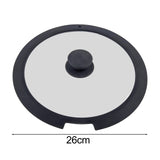 Sleek Black White Silicone Lids Available in Size Range of 18cm to 26cm B 20CM A 26CM V1189-LWWAL-20260327-04674