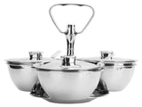 Spice Rack Kitchen Stainless Steel Seasoning Pots Condiment Set Rotating Spice Rack V1294-YM0721-3118210017111