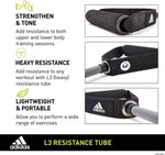 Adidas Resistance Tube Level 3 Elastic Bands Gym Fitness Yoga Workout Strap V563-ADTB-10503