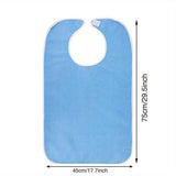 4 Pack Unisex Adult Bibs for Elderly Women Men Waterproof Bib for Eating Adjustable and Washable V1369-AZ3-W-18859