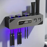 Smart UV Sterilizer Toothbrush Holder USB Charging ABS Material Hot Air Dry No-Drill Wall Mounted V1232-YSJ-UV-002