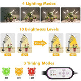 Plant Grow Light, 2020 New 80 LEDs 4 Heads Grow Lamp, Auto Timing - On/Off LED Grow Light For V1188-MS-227-1706