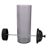 Grey Plastic Straw Holder for Counter with Lid Ideal for Smoothie Straws and Home Supplies V1369-AZ3-W-17318