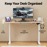 Artiss Standing Desk Sit Stand Touch Control Electric Oak 140CM HASD-B-S08-TOUCH-NW-AB