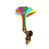 Frog Rainbow Faucet Ornament Resin Garden Decorative Animal Rainbow Tap Statue Craft for Outdoor V1294-YM0901-3111240165711