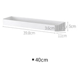 Set of 2 shower shelves, shower shelf without drilling, wall shelf with 6 removable hooks, for V1237-ZY-203-2946