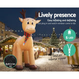 Jingle Jollys Christmas Inflatable Reindeer 5M Illuminated Decorations XMAS-INF-REIN-5M