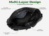 Black Expandable Travel Shoulder Bag - Large Capacity Gym and Duffel Bag with Wet and Dry Separation V888-ELOSUNG57018-1