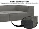 Sarantino Novi 3-Seater Modular Sofa with Ottoman in Grey Non-Slip Bottom Lounge SOFA-MLM-232-GY