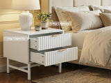 Artiss Bedside Table 2 Drawers - White FUR-S-BS-03-WH