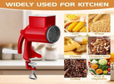 Manual nut grinder with 2 removable drum blades, cheese grater, peanut and almond grinder V1188-MS-325-0232