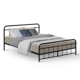 Artiss Bed Frame Metal Bed Frame LEO - Queen MBED-C-LEO-Q-BK