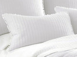 Jenny Mclean Clavo Pompom White 3 Piece 100% Cotton Coverlet Set Super King V442-RAN-COVERLET-CLAVOPOMPOM-WHITE-SK