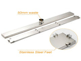 304 Stainless Steel 800mm Tile Insert Linear Shower Grate Floor Drain 50mm Waste V1233-LGTI01800D
