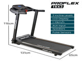 PROFLEX TRX3 Electric Treadmill, Compact Size, Foldable, USB/MP3, Pulse Sensors V219-FTNTRDPFTRX3A